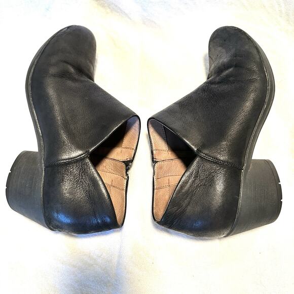 Dansko‎ Boots Womens sz 8 EU 38 Raina Ankle Booties Black Leather Zip 3813360200 - Picture 9 of 11